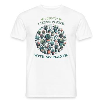 Plans avec des plantes - Plant Lover Dictons - T-shirt homme - blanc - Devant - AI Model Male 178 dark (178cm)