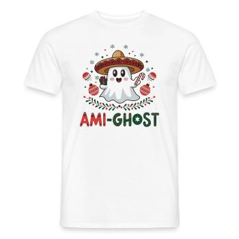 Collection Fantôme Festive Noël - T-shirt homme - blanc - Devant - AI Model Male 178 dark (178cm)