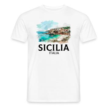 Sicilia Italia, sicilian - Männer T-Shirt - Weiß - Vorne - AI Model Male 178 dark (178cm)