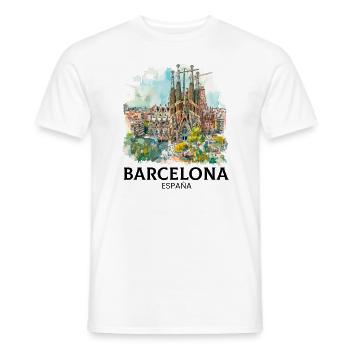 barcelona spain espana - Männer T-Shirt - Weiß - Vorne - AI Model Male 178 dark (178cm)