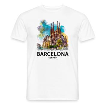 barcelona spain espana - Männer T-Shirt - Weiß - Vorne - AI Model Male 178 dark (178cm)