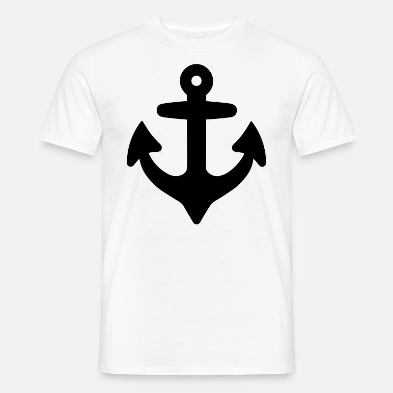 Anker - Männer T-Shirt - Weiß