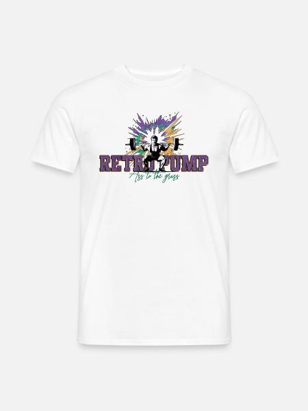 Retro Pump - Männer T-Shirt - Weiß