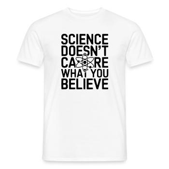 Science vs. Foi - Proverbes athées - T-shirt homme - blanc - Devant - AI Model Male 178 dark (178cm)