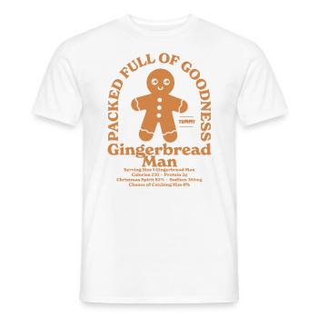 Gingerbread Man - Men's T-Shirt - white - Front - AI Model Male 178 dark (178cm)