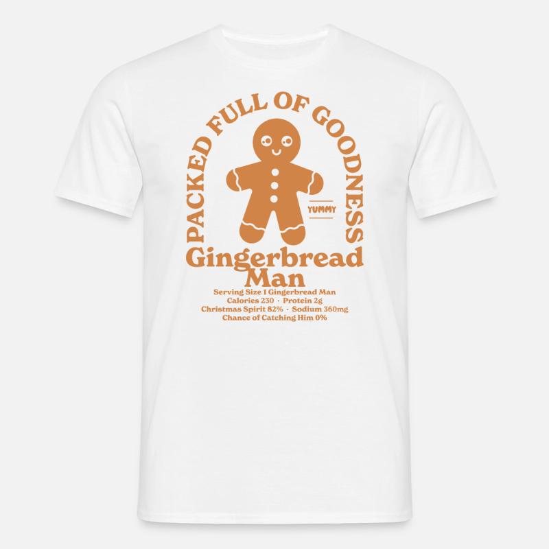 Lebkuchenmann - Männer T-Shirt - Weiß