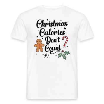 Les calories de Noël ne comptent pas - T-shirt homme - blanc - Devant - AI Model Male 178 dark (178cm)