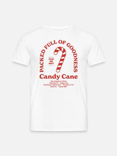Zuurstok Voedingswaarde - Heren T-shirt - wit