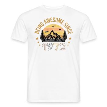Being Awesome Since 1972 - Geschenkidee - Männer T-Shirt - Weiß - Vorne - AI Model Male 178 dark (178cm)