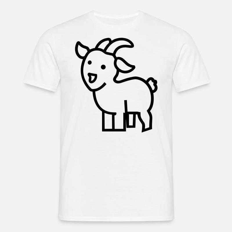 Ziegenbock - Männer T-Shirt - Weiß