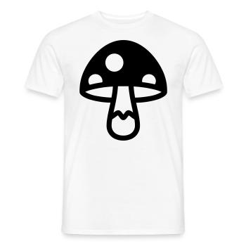 Mushroom - Men's T-Shirt - white - Front - AI Model Male 178 dark (178cm)