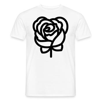 Pink Flower - Men's T-Shirt - white - Front - AI Model Male 178 dark (178cm)
