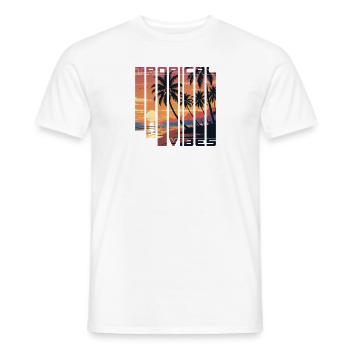 Tropical Vibes Sunset Scheiben - Männer T-Shirt - Weiß - Vorne - AI Model Male 178 dark (178cm)