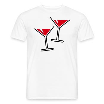 XZwei Sommerliche Grüße (Rot) - Männer T-Shirt - Weiß - Vorne - AI Model Male 178 dark (178cm)