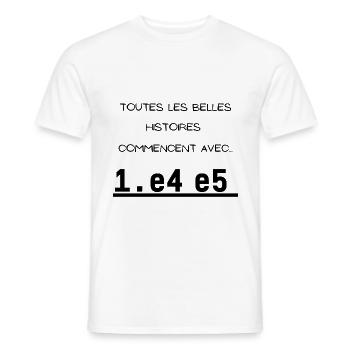 Cadeau échec humour joueur échec echecs - T-shirt homme - blanc - Devant - AI Model Male 178 dark (178cm)