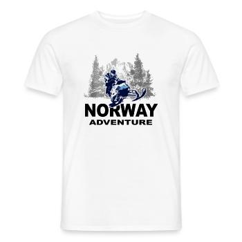 Norwegen Snowmobile - Norge - Norway - Männer T-Shirt - Weiß - Vorne - AI Model Male 178 dark (178cm)
