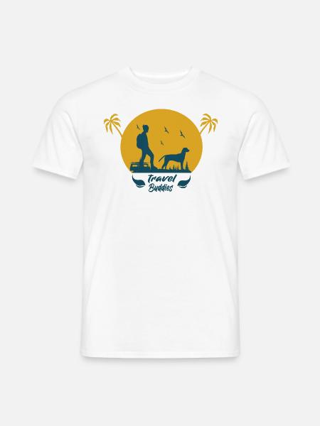 Travel Buddies T-Shirt - Männer T-Shirt - Weiß