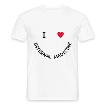 I love internal medicine - Men's T-Shirt - white - Front - AI Model Male 178 dark (178cm)