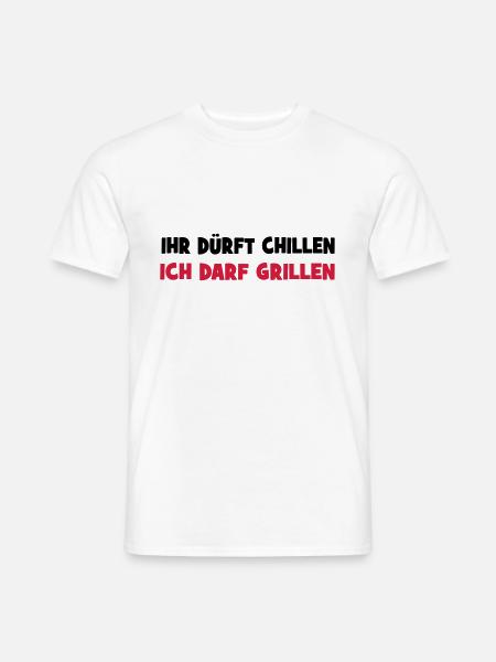 grillen - Männer T-Shirt - Weiß