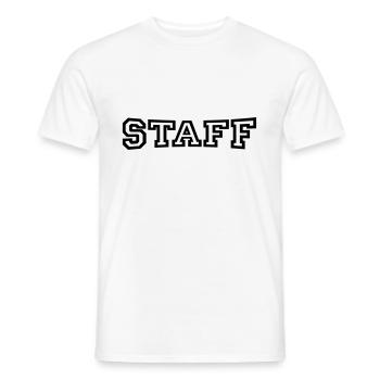 Staff - Männer T-Shirt - Weiß - Vorne - AI Model Male 178 dark (178cm)