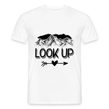 mountains berge - T-shirt homme - blanc - Devant - AI Model Male 178 dark (178cm)