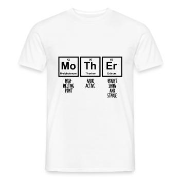Periodic table, funny science, mothers day - Men's T-Shirt - white - Front - AI Model Male 178 dark (178cm)