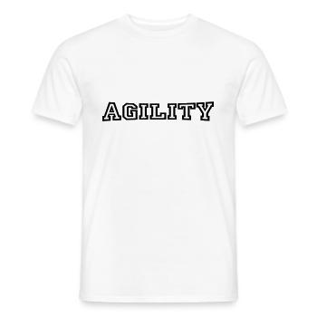 Agility - Männer T-Shirt - Weiß - Vorne - AI Model Male 178 dark (178cm)