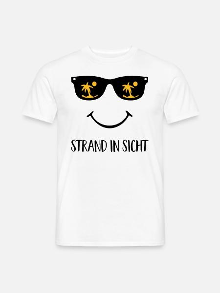 Strand in Sicht - Männer T-Shirt - Weiß