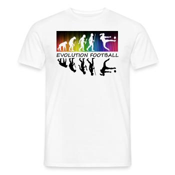 Evolution Football Soccer - Men's T-Shirt - white - Front - AI Model Male 178 dark (178cm)