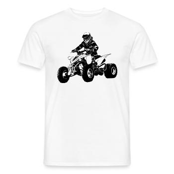 Quad Racing - ATV Racer - T-shirt homme - blanc - Devant - AI Model Male 178 dark (178cm)