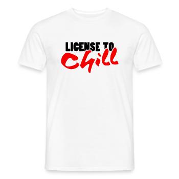 Lizenz zum Chillen - Chill - Männer T-Shirt - Weiß - Vorne - AI Model Male 178 dark (178cm)