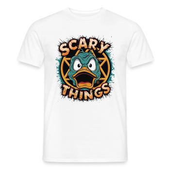 Duck - Comicstyle, Pentagramm, Ente - Männer T-Shirt - Weiß - Vorne - AI Model Male 178 dark (178cm)