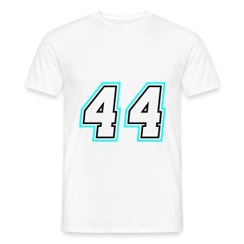 44 Zahl symbol - Männer T-Shirt - Weiß - Vorne - AI Model Male 178 dark (178cm)
