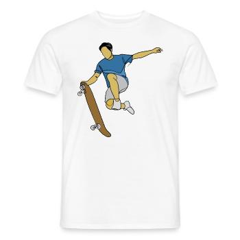 Skateboard Skate Skater - Männer T-Shirt - Weiß - Vorne - AI Model Male 178 dark (178cm)