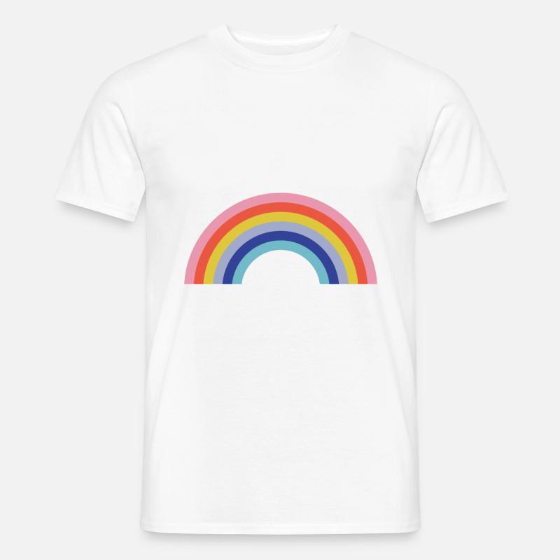 Regenbogen - Männer T-Shirt - Weiß