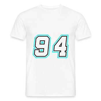 94 Nombre symbole - T-shirt homme - blanc - Devant - AI Model Male 178 dark (178cm)