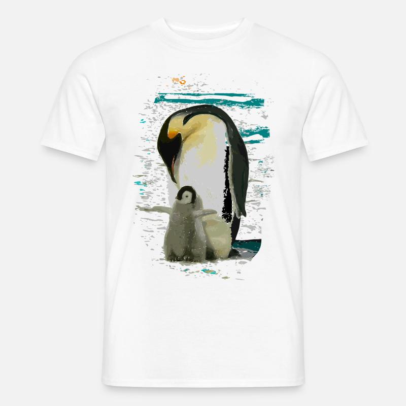 Pinguin - Männer T-Shirt - Weiß