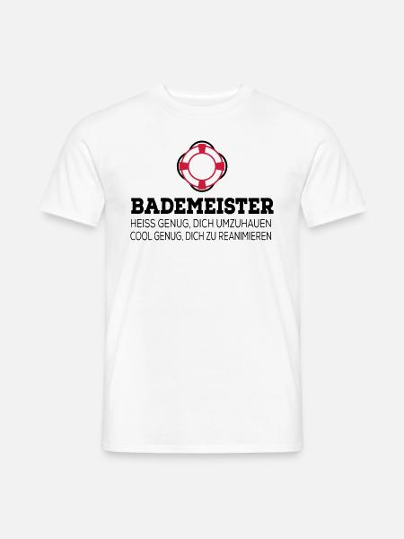 Bademeister - Männer T-Shirt - Weiß
