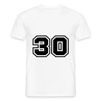 30 nombre symbole - T-shirt homme - blanc - Devant - AI Model Male 178 dark (178cm)