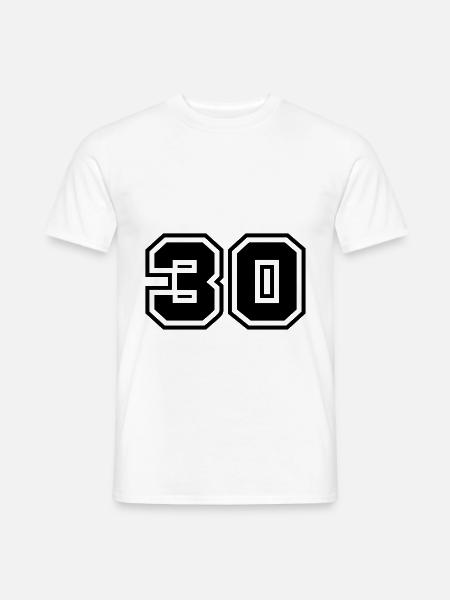 30 number symbol - Men's T-Shirt - white