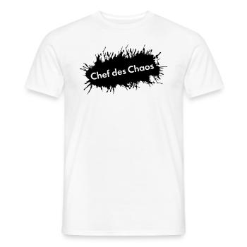 Chef des Chaos Geschenk für Mitarbeiter - Männer T-Shirt - Weiß - Vorne - AI Model Male 178 dark (178cm)