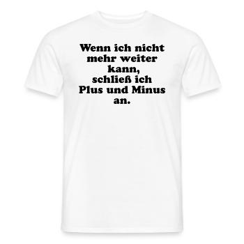 Elektriker Plus Minus Strom Anschließen Lustig - Männer T-Shirt - Weiß - Vorne - AI Model Male 178 dark (178cm)