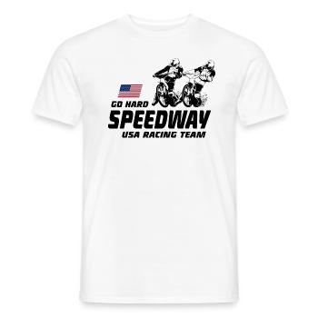 Speedway - Motorcycle Speedway - Männer T-Shirt - Weiß - Vorne - AI Model Male 178 dark (178cm)