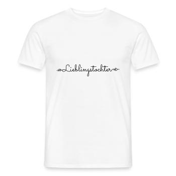 Fille préférée meilleure fille disant cadeau - T-shirt homme - blanc - Devant - AI Model Male 178 dark (178cm)