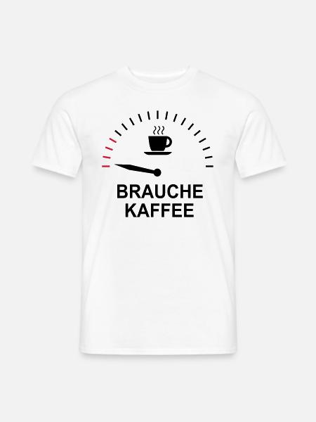 Kaffee - Männer T-Shirt - Weiß