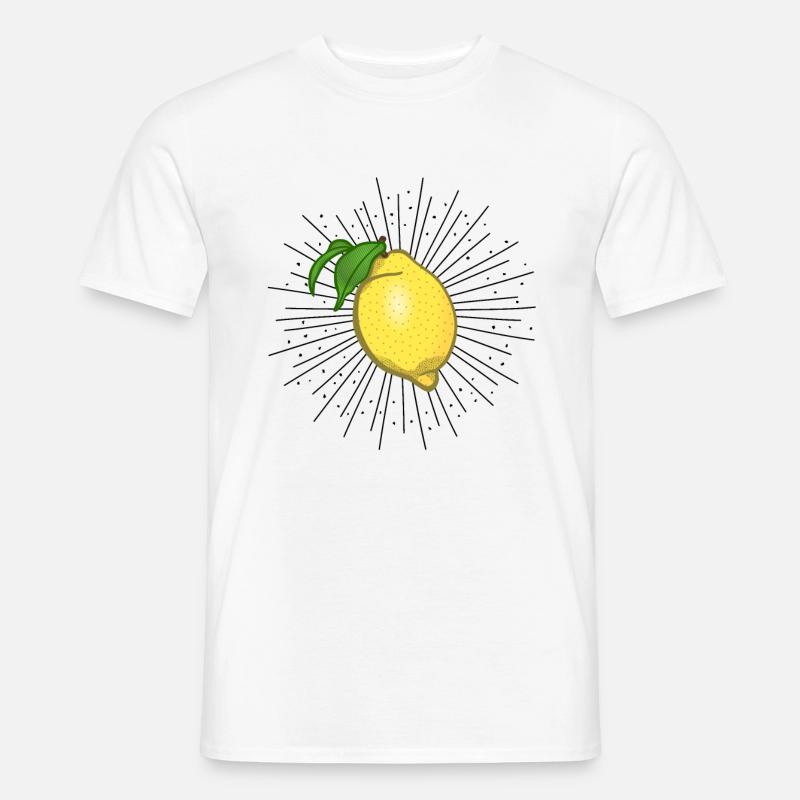 Zitrone - Männer T-Shirt - Weiß