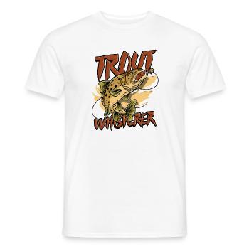 Trout whisperer – Trout fish for a Fisherman - Men's T-Shirt - white - Front - AI Model Male 178 dark (178cm)
