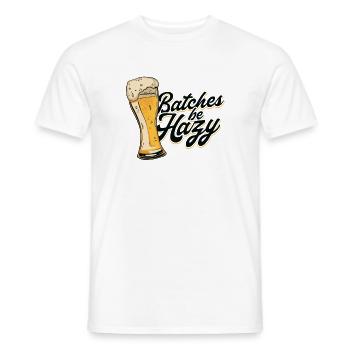 Craft Beer Batches Be Hazy Home Brewing - Liquor - Men's T-Shirt - white - Front - AI Model Male 178 dark (178cm)