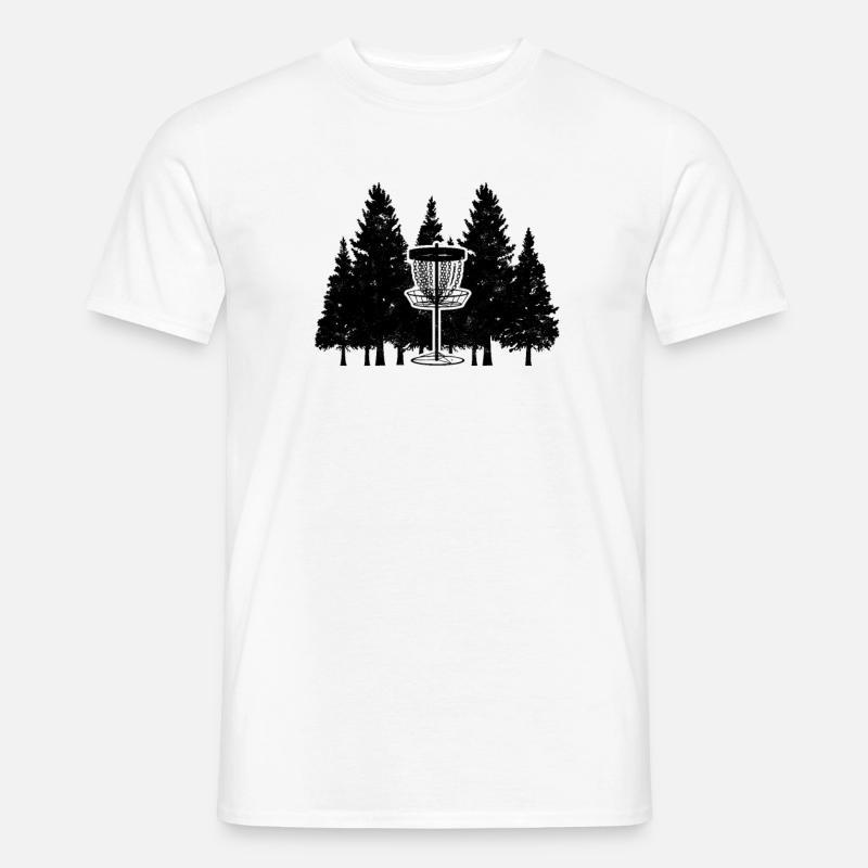 Disc Golf Shirt Stupid Tree Funny - Disc Golf - Männer T-Shirt - Weiß