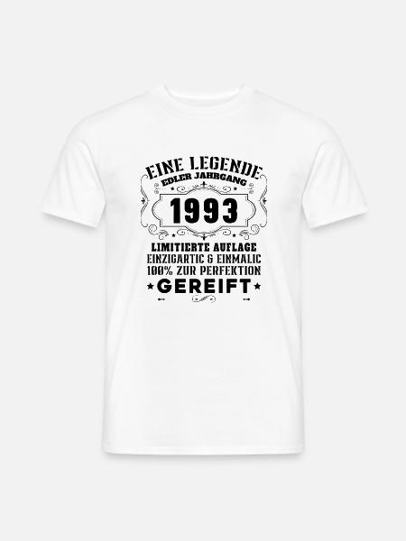 Vinatge 1993 Geburtstagsgeschenk - Männer T-Shirt - Weiß